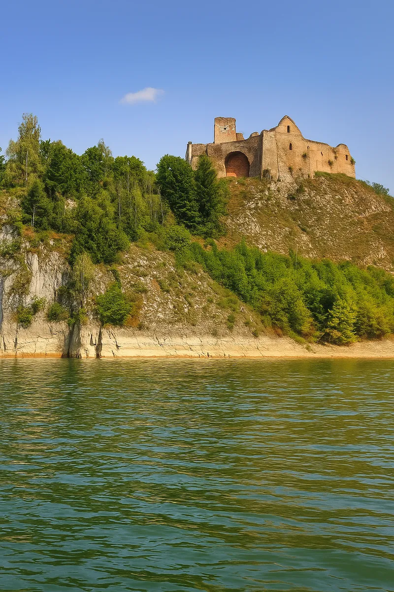 Zamek w Czorsztynie nad Jeziorem Czorsztyńskim